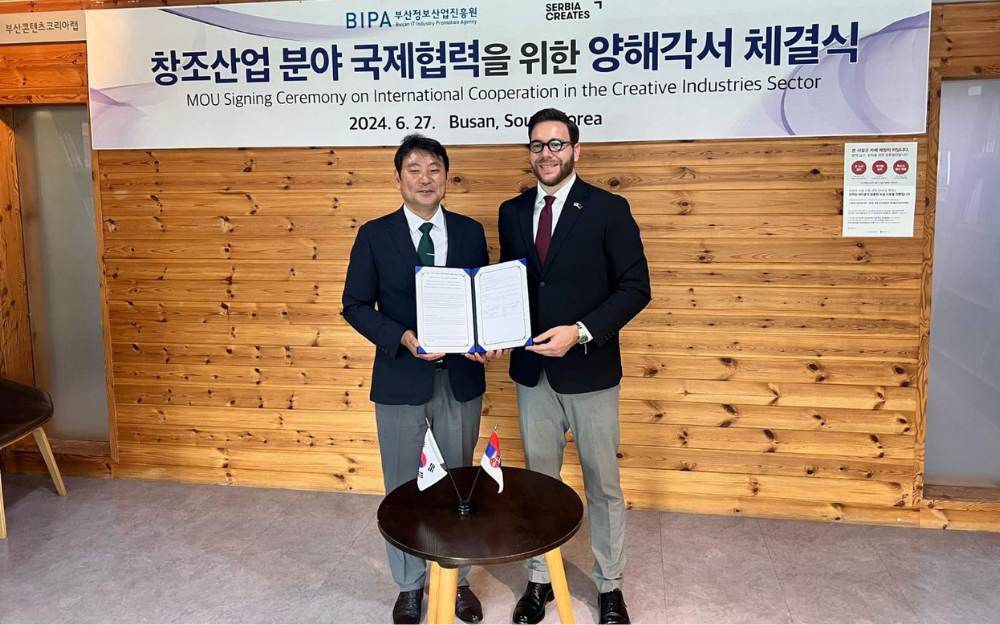 Signed memorandum of cooperation between Serbia Creates platform and the IT Industry Promotion Agency in Busan